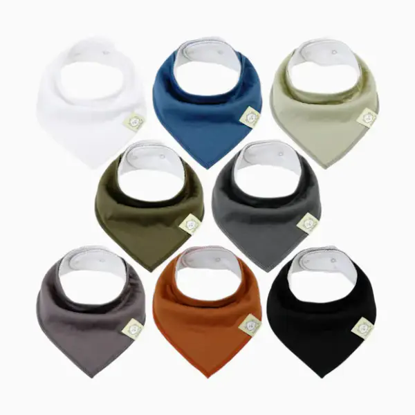 KeaBabies Organic Bandana Bibs (8 Pack) - Basics, 8
