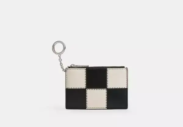 Zip Card Case With Key Ring In Upcrafted Leather