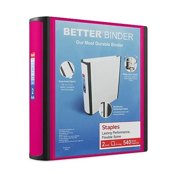 2" 3-Ring Better Binder, D-Ring