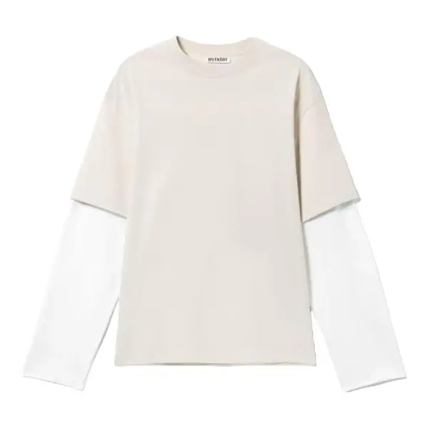 Double-Layered Cotton T-Shirt