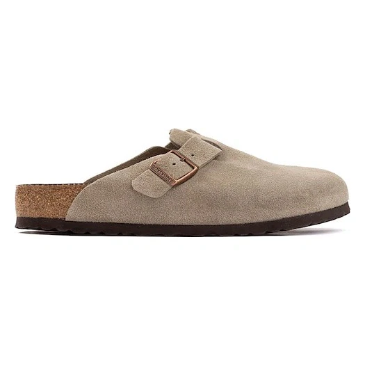 Mens Birkenstock Boston Soft Footbed Clog - Taupe