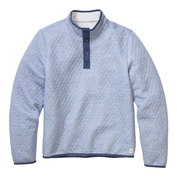 Corbet Reversible Quilted Snap Placket Sweatshirt