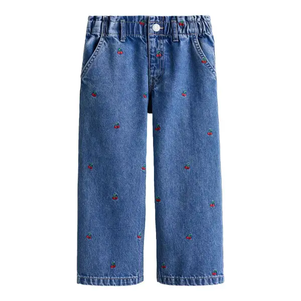 Wide Leg Paper-Bag Jeans