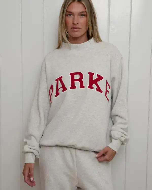Sailboat Varsity Mockneck - Heather Grey + Sail