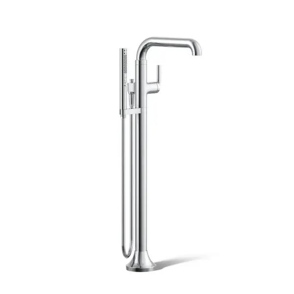 Tone Floor-Mount Bath Filler Trim with Handshower