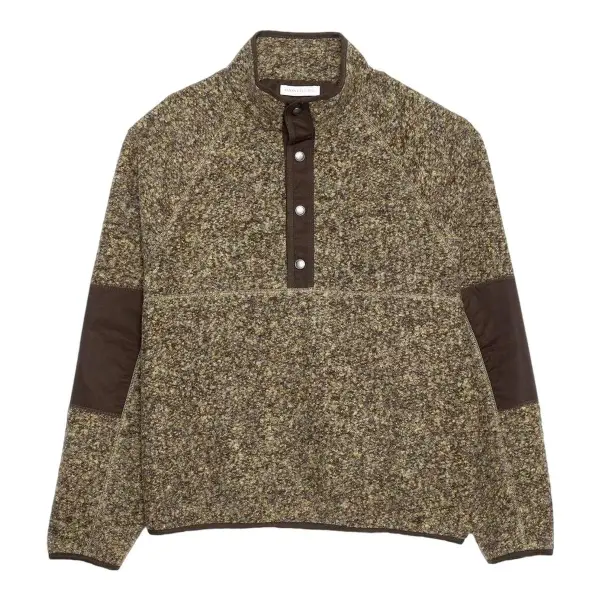 Bouclé Fleece Pullover Sweatshirt