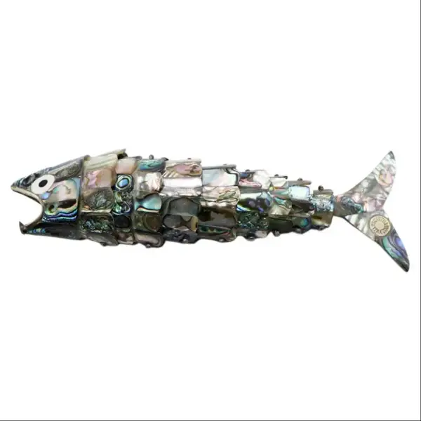 Articulated Mexican Abalone And Brass Bottle Opener