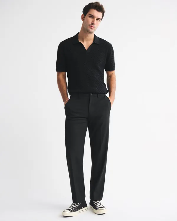 Men's Menswear Relaxed Straight Trouser | Men's Bottoms | Abercrombie.com