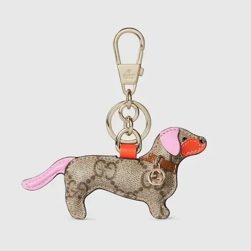 Dog-shaped bag charm