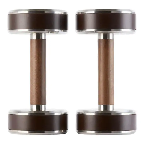 Brown & Silver Nak Dumbbell Set, 15 lb / 6.8 kg