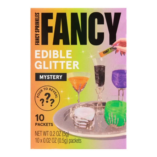 Fancy Sprinkles Halloween Edible Glitter Packets 10 Count