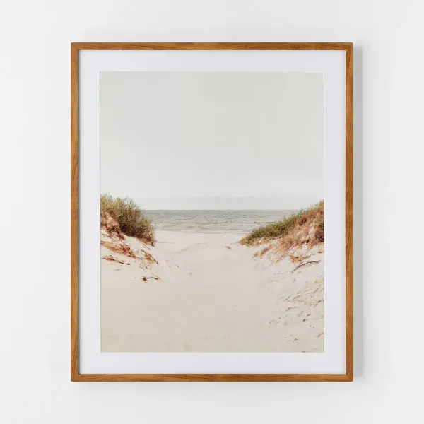 30" x 36" Sandy Shoreline Framed Framed Wall Poster Prints