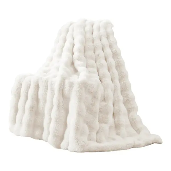 Bellin Cozy Faux Fur Reversible Throw Bed Blanket