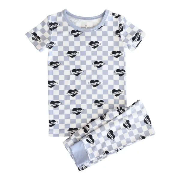 Two Piece Pajama Set Short Sleeve