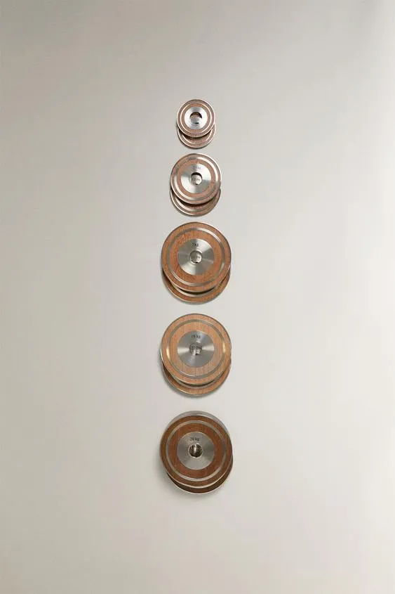 OAK WOOD AND STEEL DUMBBELL