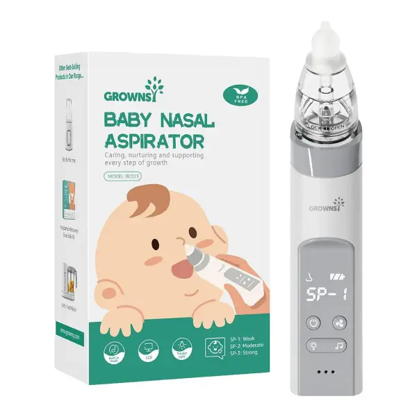 Adjustable Suction Nasal Aspirator with 3 Soft Tips