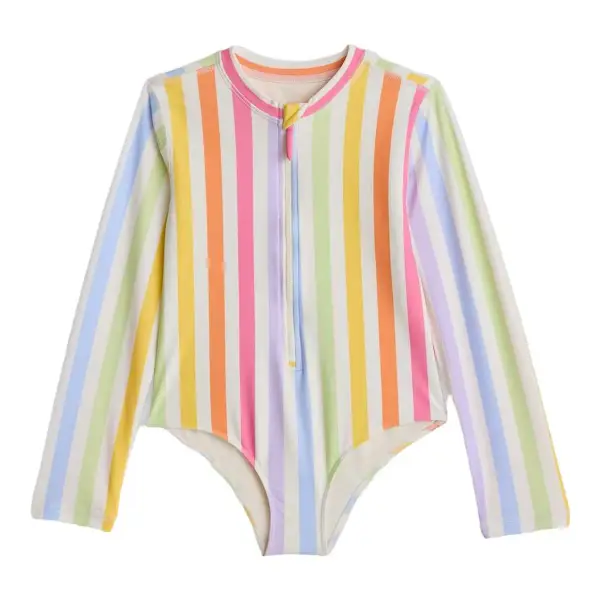 Long Sleeve Zip-Up Swimsuit