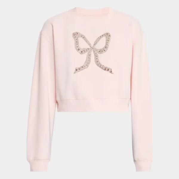 Rylan Embellished Bow Fleece Pullover