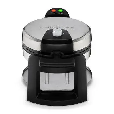 Round Flip Belgian Waffle Maker