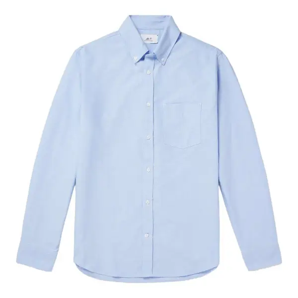 Button-Down Collar Organic Cotton Oxford Shirt