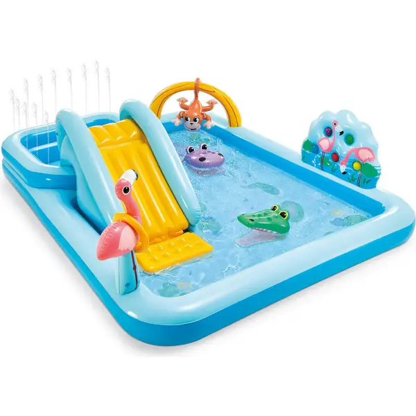 Inflatable Jungle Adventure Play Center Spray Kiddie Pool