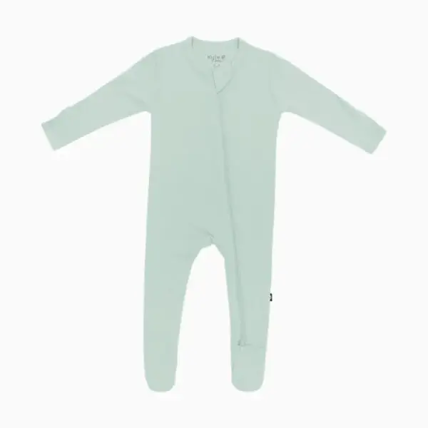 Kyte Baby Zipper Footie - Sage, 0-3 M
