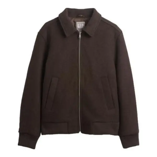 Wool-Blend Bomber Jacket