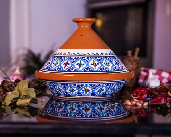 KAMSAH Moroccan Tagine Pot with Lid – Handmade Mediterranean Ceramic Clay Cooking Tagine, Non-Stick, Oven Safe & Reviews | Wayfair