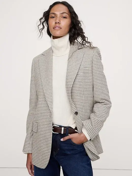Boyfriend Italian Flannel Blazer