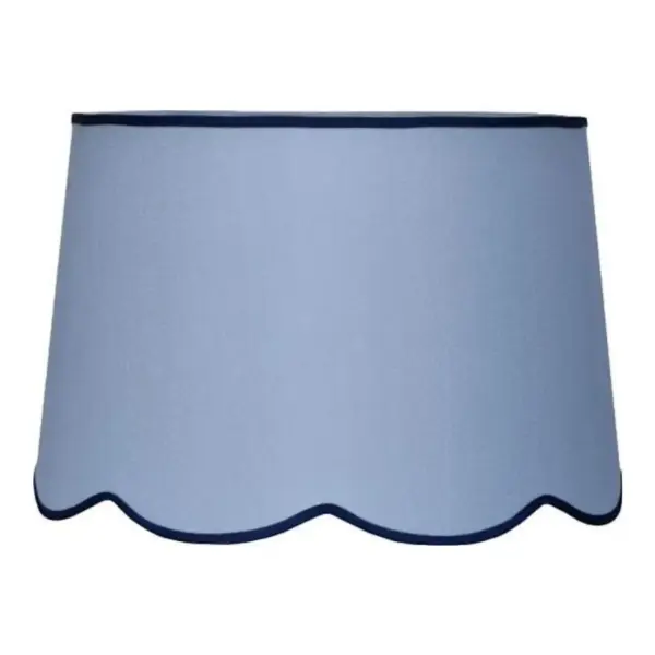 Blue Navy Scalloped Lamp Shade