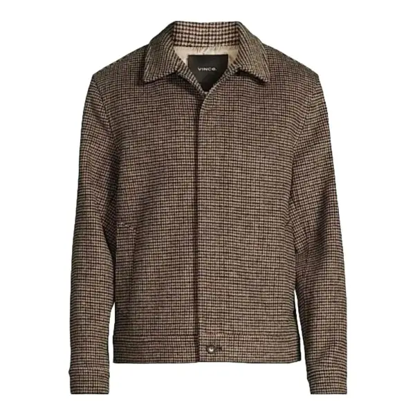 Houndstooth Bomber Jacket