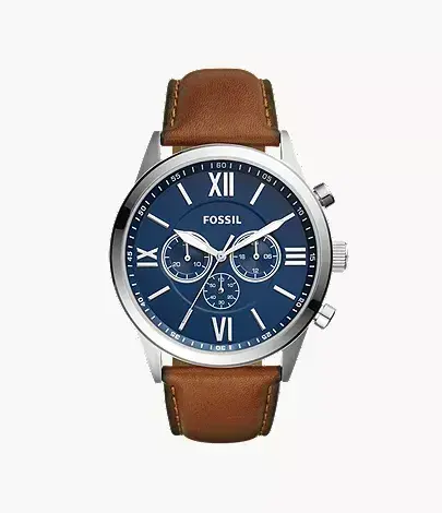 Flynn Chronograph Brown Leather Watch