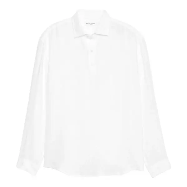 Relaxed-Fit Linen Popover Shirt