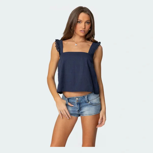 Viviana Linen Look Top