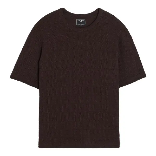 Relaxed Textured Cotton Tee