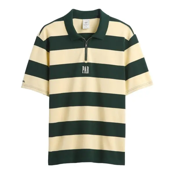 Gap × Malbon Logo Striped Polo Shirt