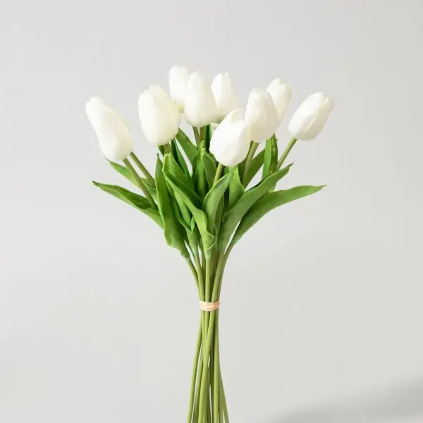 Artificial Flowers Real Touch Tulip Bundle of 12