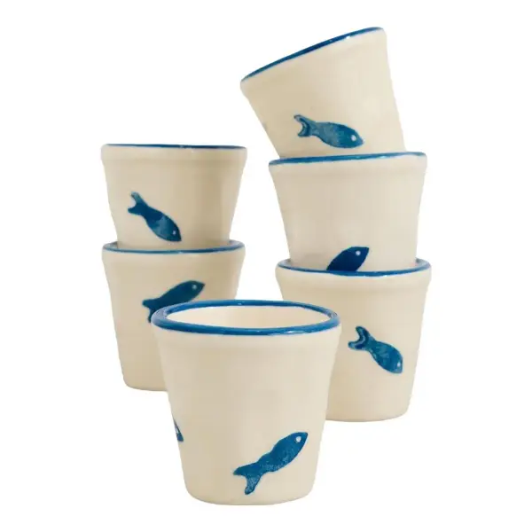 Stencil Espresso Shot Cups(Set of 6)
