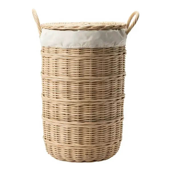 Rattan Lidded Laundry Bin