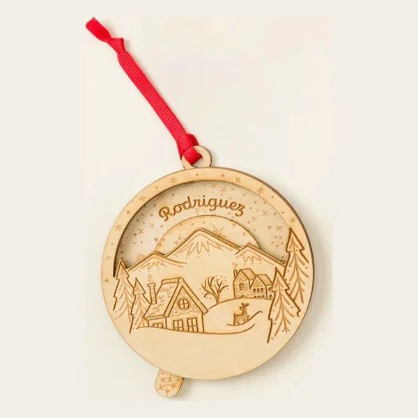 Santa's On the Way Spin-to-Reveal Ornament