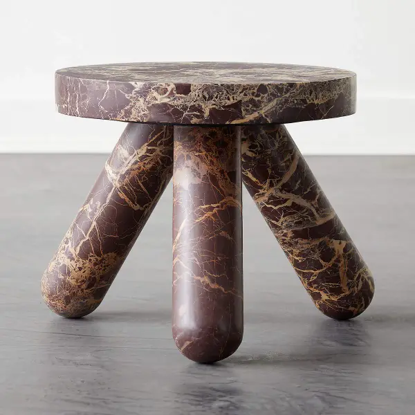 CB2 x Studio Anansi Jaxx Marble Side Table 