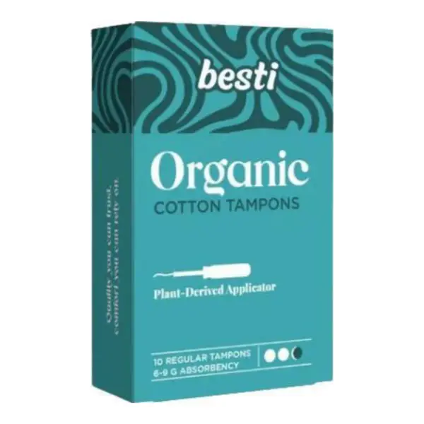 100% Organic Cotton Regular Tampons (10 Count)