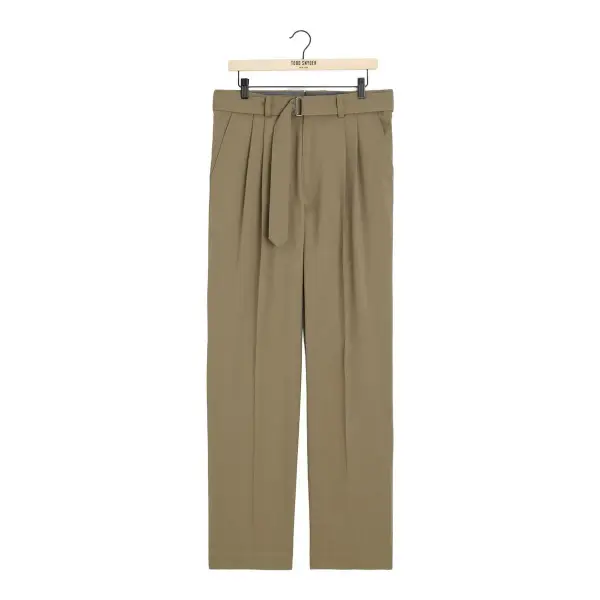 Italian Gabardine Self Belt Trouser