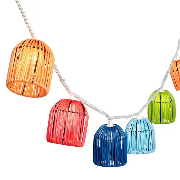 10-Count Rattan Lantern String Lights