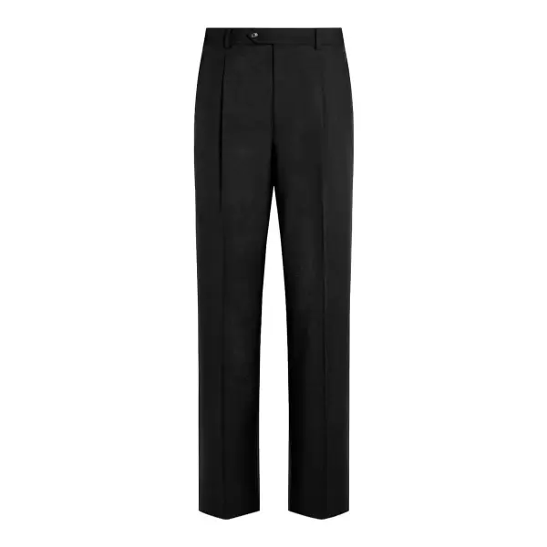 Wide Leg Straight Trousers
