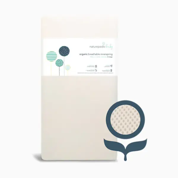 Naturepedic Organic Breathable Innerspring 2-Stage Baby Crib & Toddler Mattress
