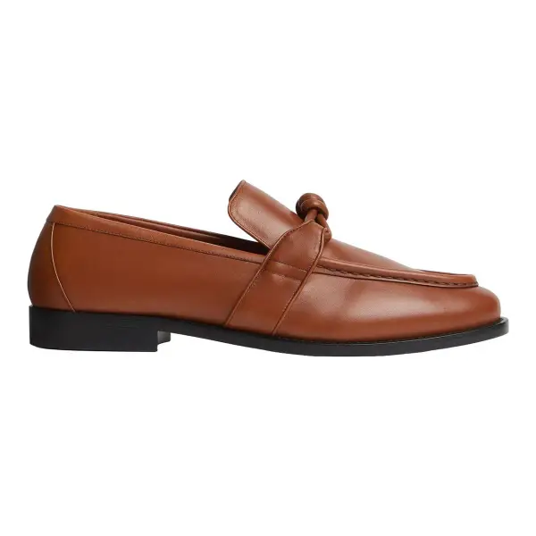 Astaire Knot-Detailed Leather Loafers