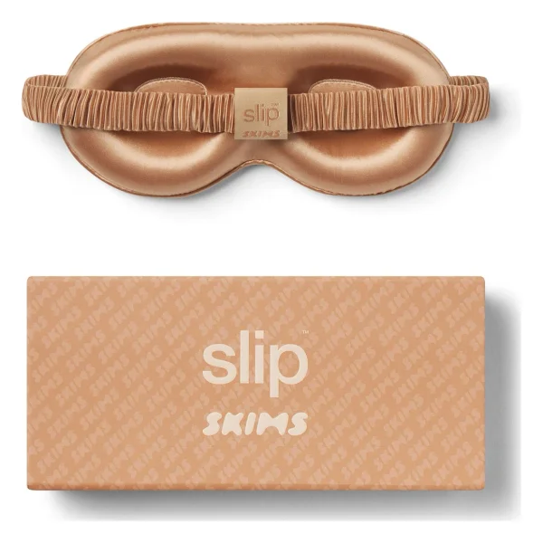 SLIP X SKIMS PURE SILK CONTOUR SLEEP MASK | CLAY