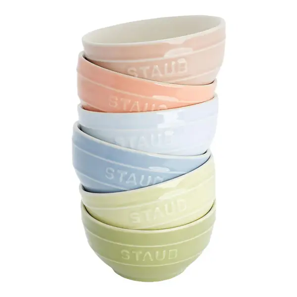 6-Piece Macaron Pastel Bowl Set