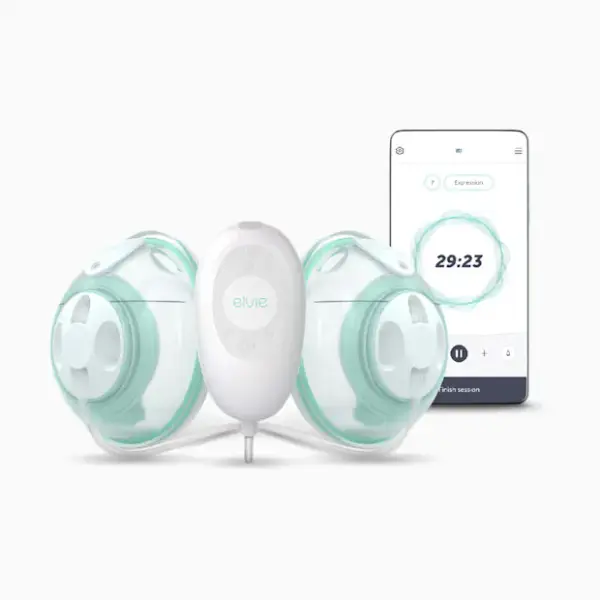 Elvie Stride Hands Free Double Electric Breast Pump - White